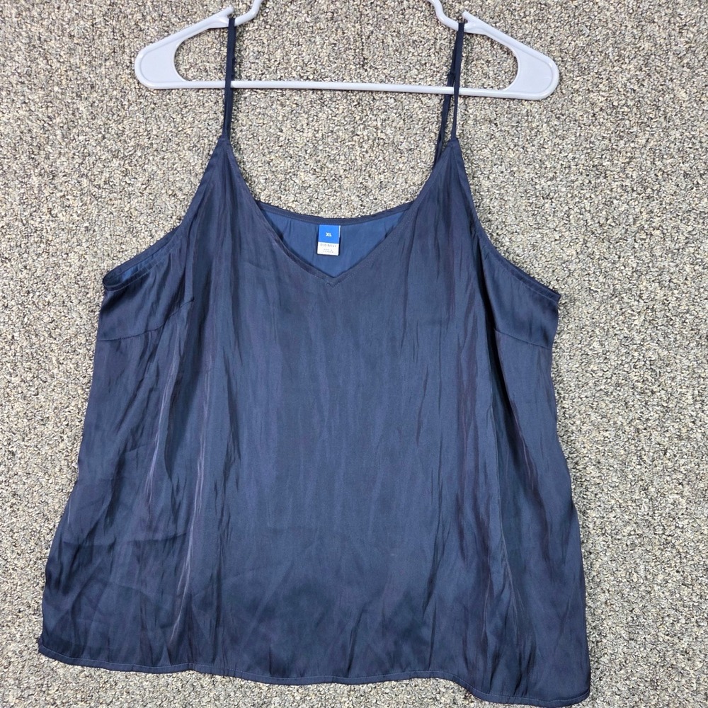 Old Navy Spaghetti Strap Tank Women XL Navy Blue V-Neck Cami Layering Top